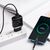  Адаптер Сетевой с кабелем Borofone BA36A High 1USB/5V/3A QC3.0 +Type-C (black) (133680) 