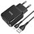  Сетевое зарядное устройство HOCO N7 Speedy 2xUSB с Кабелем USB - Lightning, 2.1A, 10W, черный 