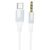  Аудиокабель BOROFONE BL19 AUX Jack 3.5 (m) - Type-C (m), 1 м, белый 