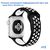  Ремешок силиконовый перфорированный Great Case Sport NK для Apple Watch 38/40/41 мм, 225мм, на кнопке, черный+белый (12) 