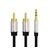  Кабель аудио Vention P550AC300-S Jack 3,5 mm M/2RCA M 3м черный 