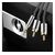  Кабель аудио Vention P550AC300-S Jack 3,5 mm M/2RCA M 3м черный 