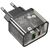  СЗУ HOCO N34 Dazzling dual-port USB-A+Type-C PD20W, Type-C to Type-C (прозрачный-черный) 