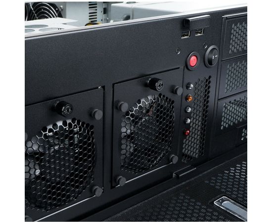  Серверный корпус Inwin IW-R400-01N (6131851)/USB3.0*2/Rear fan 8025mm 4200RPM*2/Front fan 8025mm 4200RPM*2/Front door/Air filter for front door 