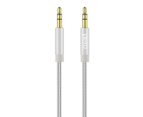  Аудио-кабель PERO MC-01 2x3.5 JACK, 3м, Silver 