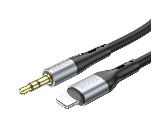 Аудиокабель HOCO UPA22 AUX Jack 3.5 (m) - Lightning (m), 1 м, черный 