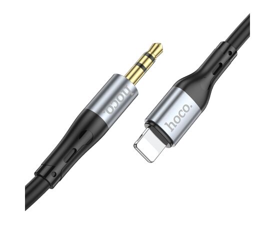  Аудиокабель HOCO UPA22 AUX Jack 3.5 (m) - Lightning (m), 1 м, черный 