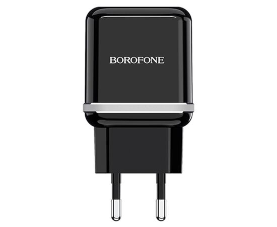  Сетевое зарядное устройство BOROFONE BA25A Outstanding 2xUSB, 2.4A, 10.8W, черный 