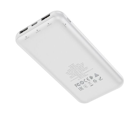  Портативный аккумулятор HOCO J82 Easylink, 2A, 10000 мА⋅ч, белый 