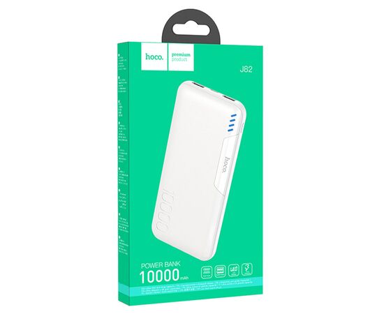  Портативный аккумулятор HOCO J82 Easylink, 2A, 10000 мА⋅ч, белый 