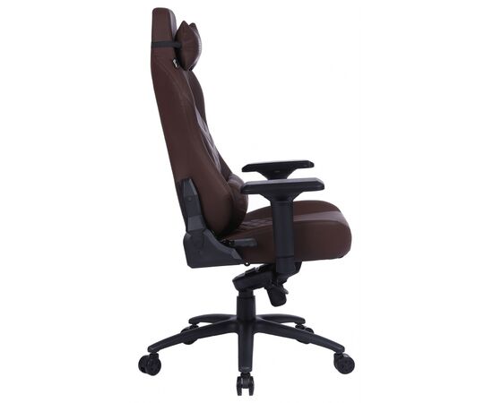  Кресло игровое Cactus CS-CHR-0112BR коричневый с подголов. 