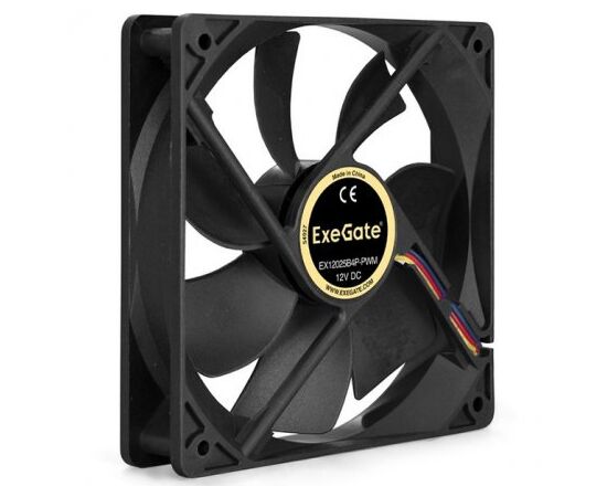  Вентилятор Exegate E12025B4P-PWM EX283391RUS 120x120x25 мм, двойной шарикоподшипник, 4pin, PWM, 22dBA 