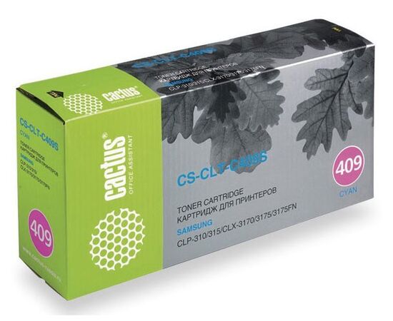  Картридж Cactus CLT-C409S (CS-CLT-C409S) лазерный голубой (1000стр.) для Samsung CLP-310/315/CLX-3170/3175/3175FN 