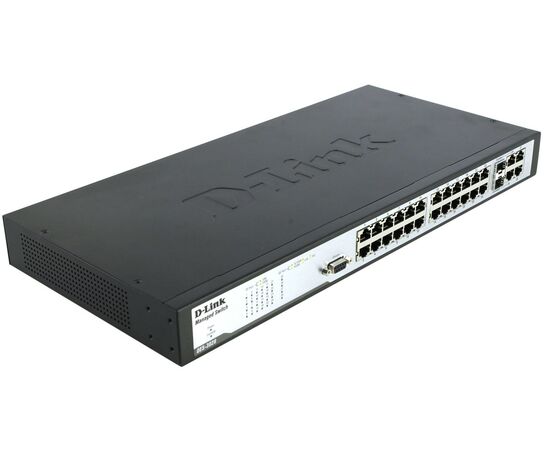  D-LINK DES-3028 Управляемый коммутатор 2 уровня с 24 портами 10/100 Мбит/с + 2 портами 1000BASE-T + 2 комбо-портами 1000BASE-T/SFP 