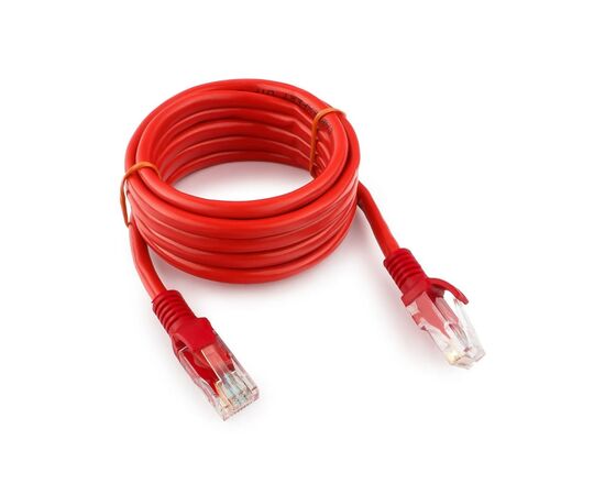  Патч-корд UTP5e, 2 м, литой, многожильный, биметалл CCA, 26AWG, PVC, красный CABLEXPERT PP12-2M/R 