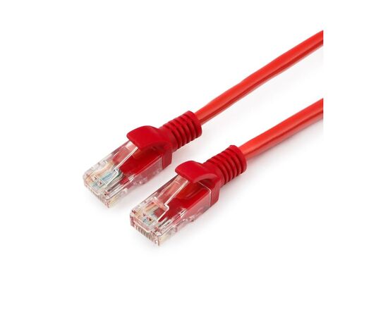 Патч-корд UTP5e, 2 м, литой, многожильный, биметалл CCA, 26AWG, PVC, красный CABLEXPERT PP12-2M/R 