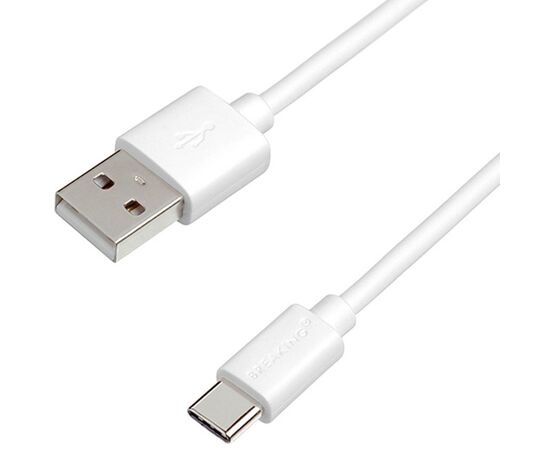  Кабель Breaking Classic USB - Type-C 1m. 2.4A (Белый) 