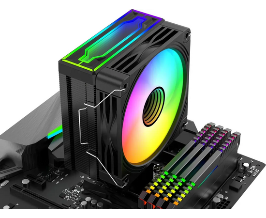  Кулер Bloody BD-AC205-ARGB1 ARGB (BD-AC205-ARGB1-BK) Soc-AM5/AM4/1200/1700/1851 черный 4-pin 14-26dB Al+Cu LCD 205W 513gr Ret 
