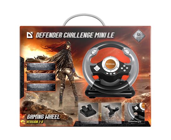  Игровой руль Defender Challenge Mini USB 2.0/3.0 (black) (218139) 