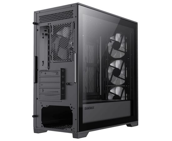  Корпус GameMax Destroyer TGB, mATX, black, w/o psu, w/1xUSB3.0+2xUSB2.0, Combo Audio, w/3x12cm ARGB front fan 