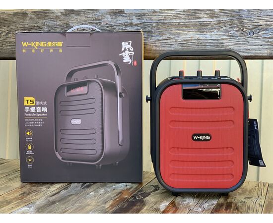  Портативная колонка W-King T5+ (красный) 