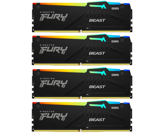  ОЗУ Kingston Fury Beast KF552C40BBAK4-64 DDR5 - 4x 16ГБ 5200МГц, DIMM, Ret 