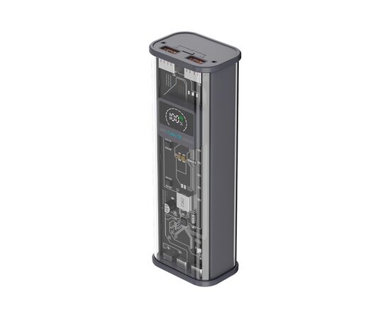  Внешний аккумулятор NRG Turbo TR 20000 mAh, 22.5 Вт (QC, PD, AFC, FCP, SCP, MTK PE), прозрачный с дисплеем, Deppa, 33645 