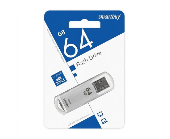  Флэш накопитель USB 64 Гб Smart Buy V-Cut 3.0 (grey) (85263) 